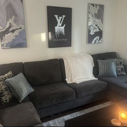 gray couch for sale!! GOES TO BEST OFFER