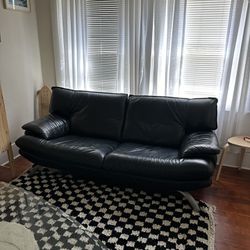 Postmodern leather sofa and chair set 🖤