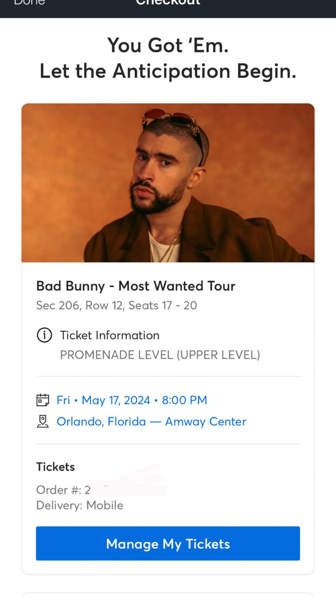 Bad Bunny Concert Tickets