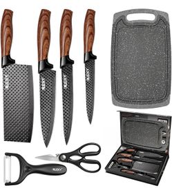 Knife Set 7 Pieces Kitchen knife Set with Healthy Anti-Rust Coating Stainless