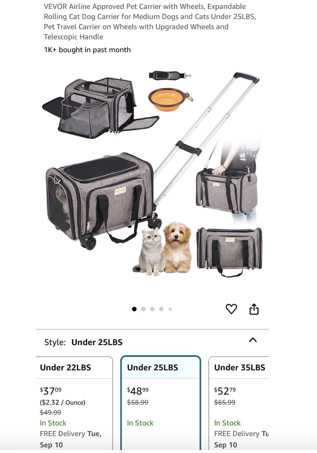 Vevor Pet Carrier 25lbs