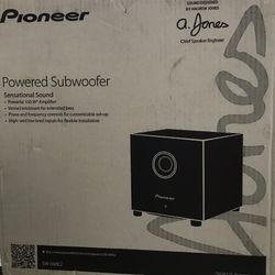 Pioneer SW-8MK2 Powered Subwoofer Powerful 100 W* Amplifier Brand New Sealed Designed By A. Jones