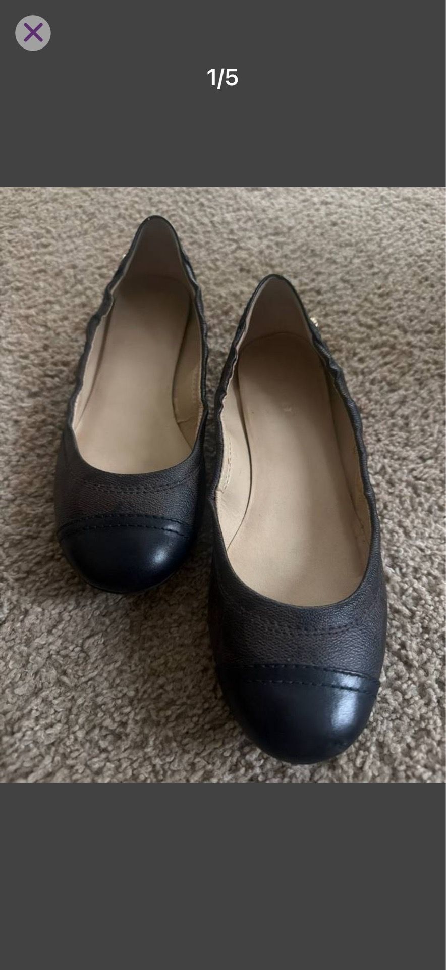 Authentic coach flats