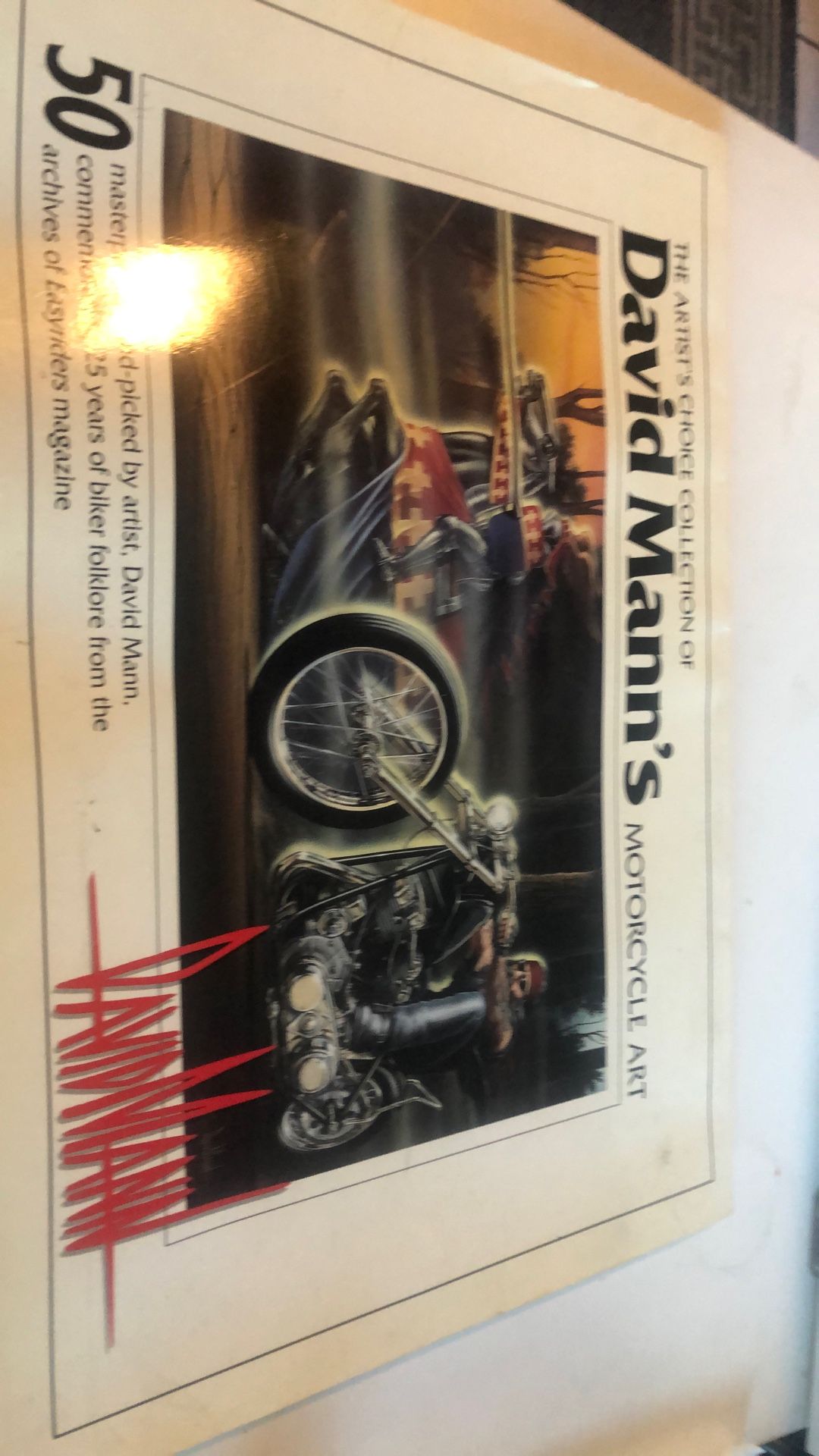 DAVID MANNS Motorcycle Art 50 Signed And Number. 1356