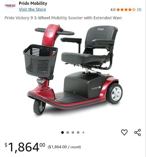 Pride Victory 9 3-Wheel Mobility Scooter