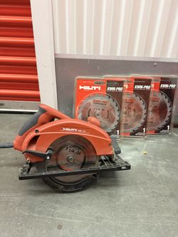 Hilti Corded 7-1/4" circular saw + 4 Kwik-Pro 24T Blades & Bag