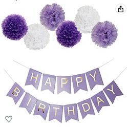 Lot Of Purple 17th Birthday Cake Topper Birthday Signs Thumbnail