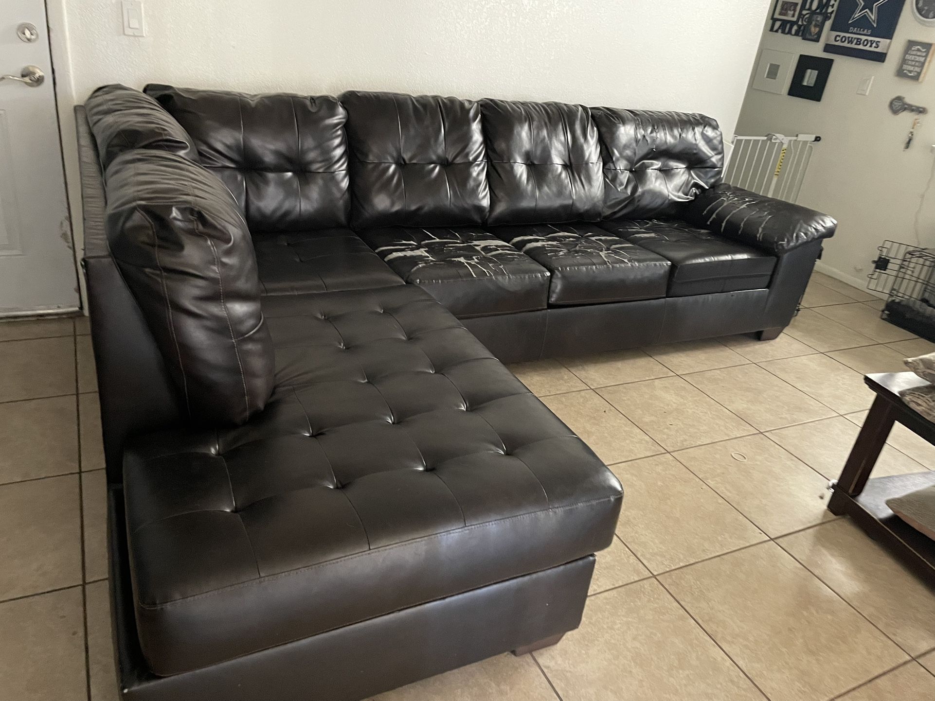 Dark Brown Sectional Couch