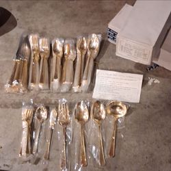 Malra Gold Plated Flatware Set