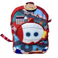 Kids School Red Spaceship Backpack