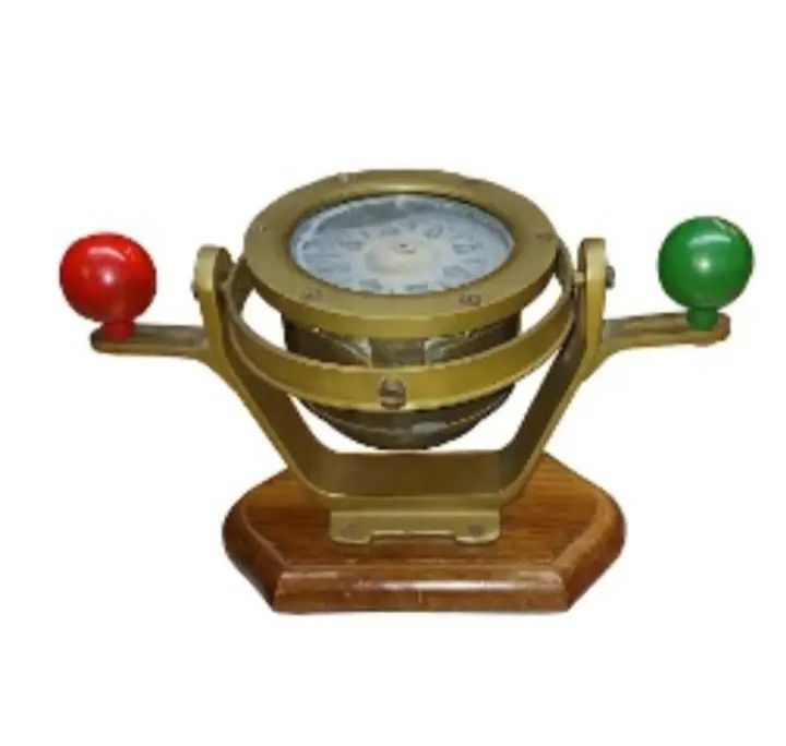 Vintage Brass Nautical Gimbal Compass