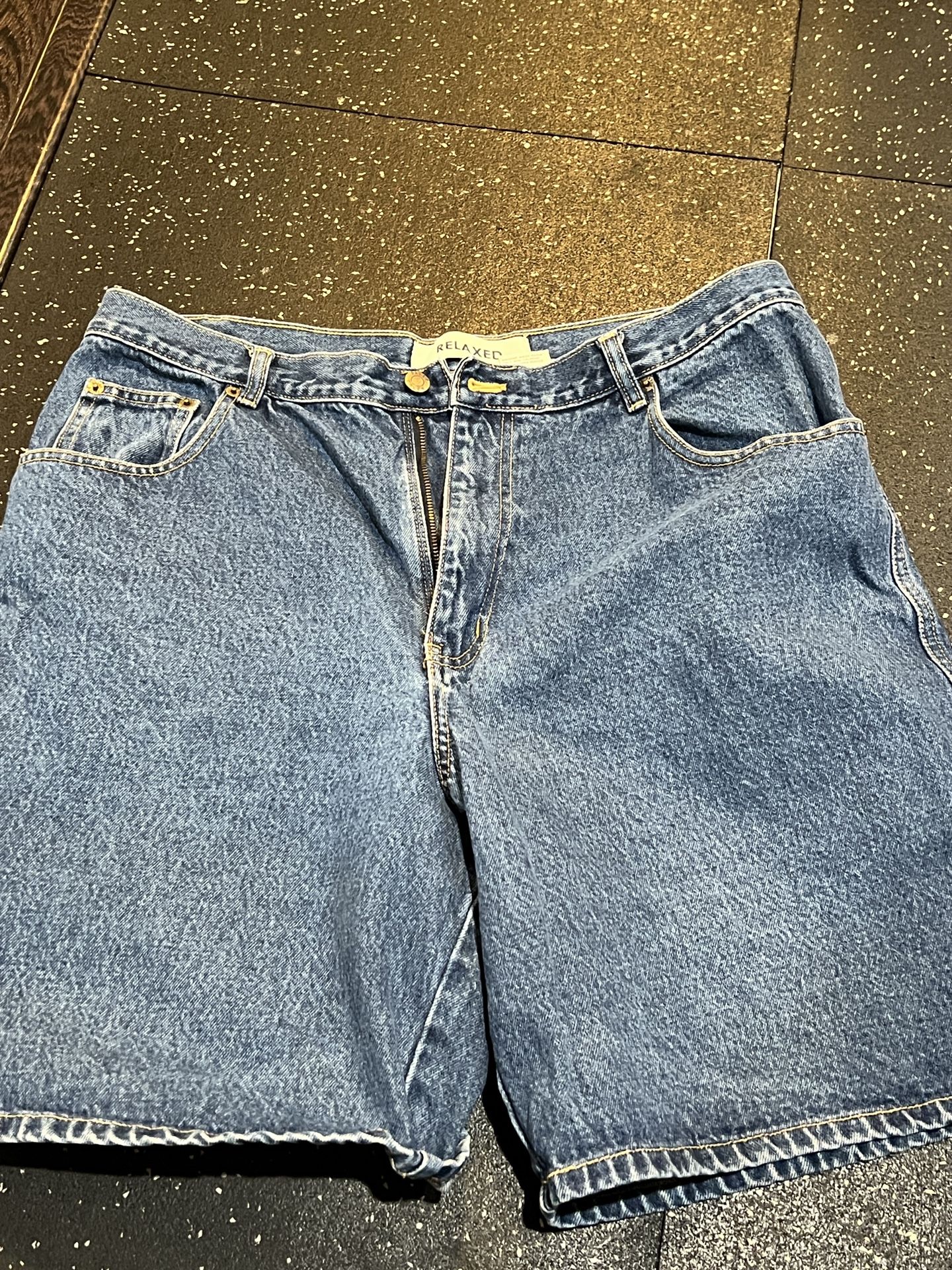 Falls Creek Jean Denim Shorts Mens Size 38 Tall Blue