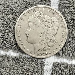 1893-CC Morgan Silver Dollar

