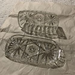 Butter/ Cheese Dish (Vintage)Cutting Glass 