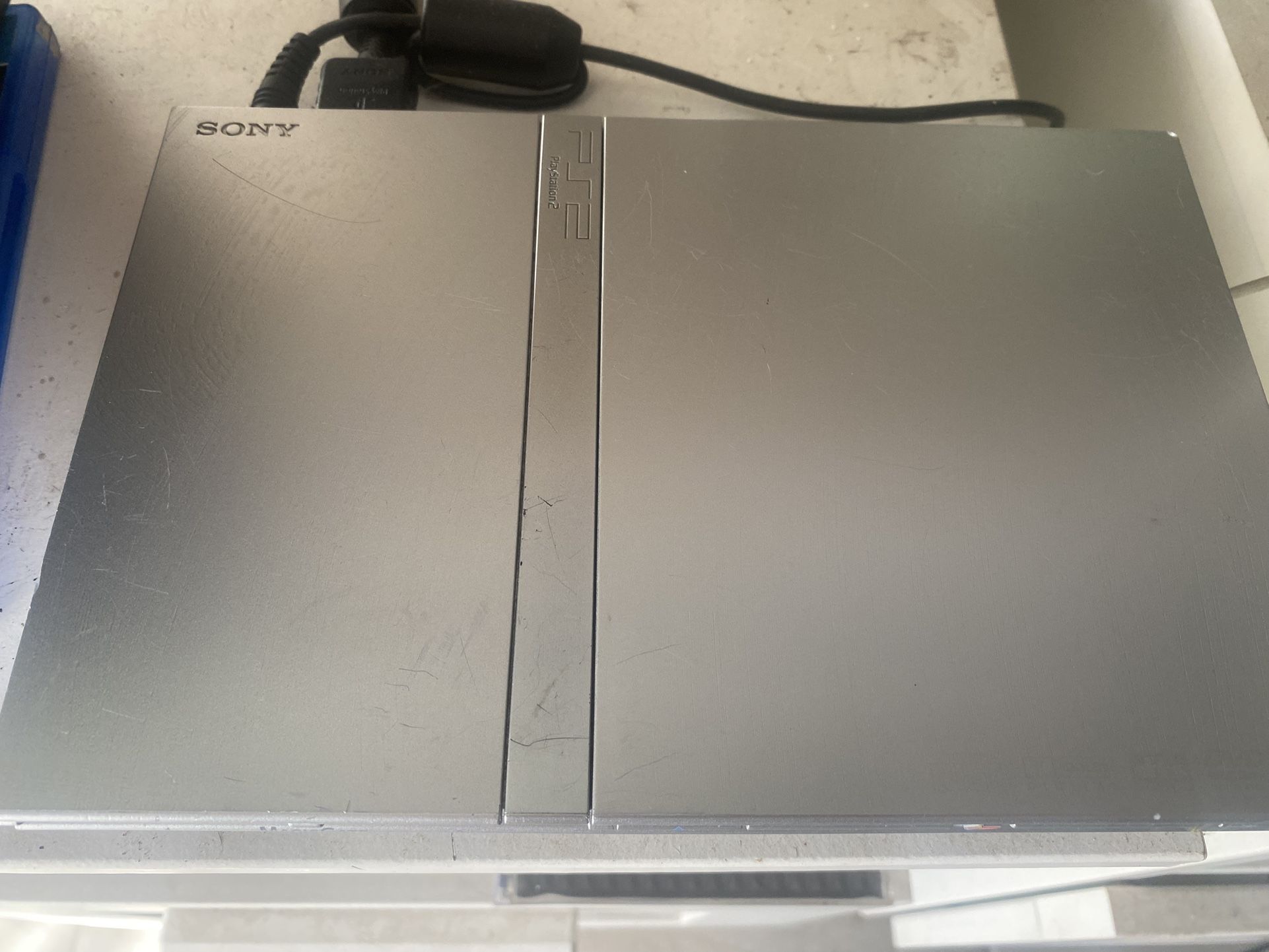 PS2 Slim With Games and Memory Cards