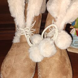 KOOBA, Faux fur Pom Pom Snow Boots