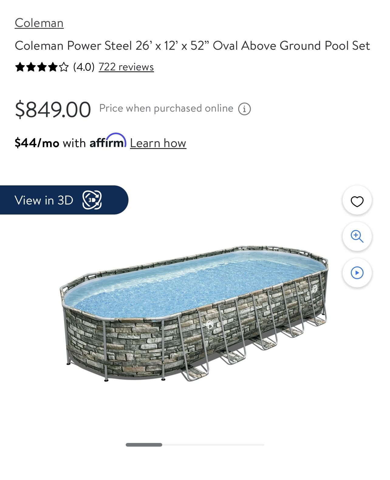 Coleman Power Steel Pool for Sale in Beaumont, CA - OfferUp