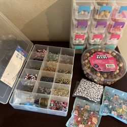 Beads, Wire, Charms, And Containers Over 5,000 Pieces. All For $45, No Holds. Deliveries Of Trades, And Same Day Pick