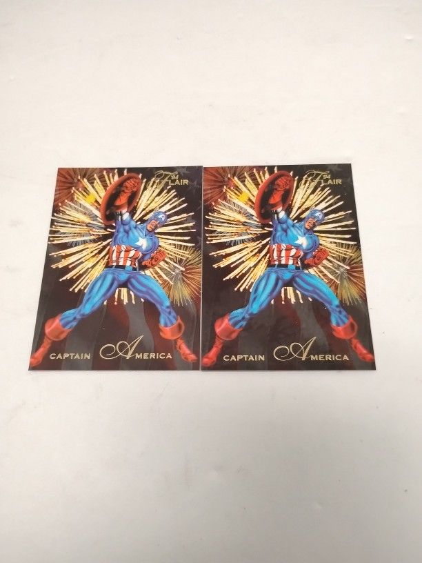 2 Old 1994 Marvel Universal - Captain America Cards Flair #16