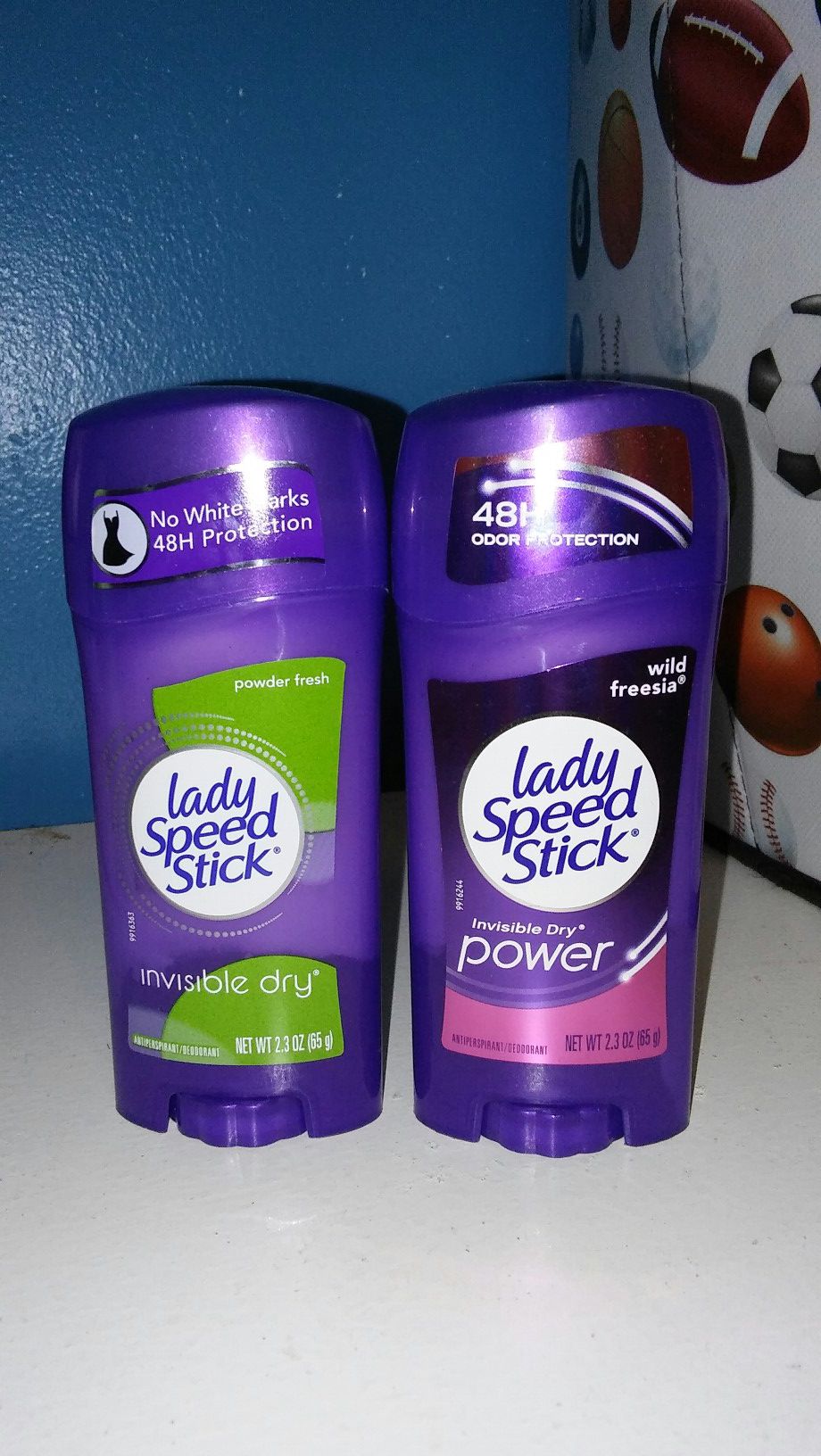 2 deodorants lady speed stick