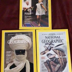 3 Vintage Issues of NATIONAL GEOGRAPHIC MAGAZINE FROM 1979