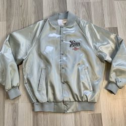 VTG Righteous Brothers 25th Anniversary Tour 80s Men’s Gray Satin Jacket. Large. Good Condition, See All Pics 