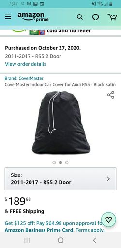 Black satin car cover - for small sports utility vehicles