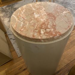 Granite Top - Wood Side Table 