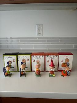 Hallmark Keepsake Charlie Brown, Lucy & Linus The Peanuts Gang Halloween Ornaments $20 Each