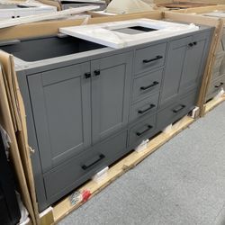 Bathroom Vanity Cabinet 72” Solid Mango Quartz Top With Sinks And Backsplash 