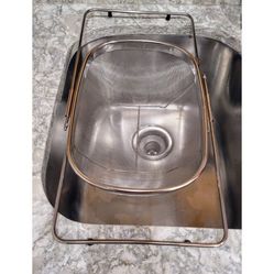 Over The Sink 6 Quart Stainless Oval Colander Strainer Expandable