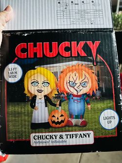 5.5ft Chucky and Tiffany Halloween inflatable $70 firm “27ave and Glendale “