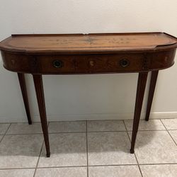 Antique Wooden Desk With One Drawer 
