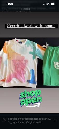 Certified WorldWide  Apparel   Urban street wear .. Cotton Candie   / Shorts Green / w white lettering