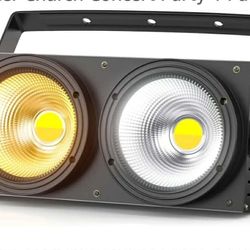 New 200W Blinder Stage Lights, 2-in-1 Warm & Cool White COB Spotlights, LED Par Lights with Auto/Sound/DMX/Master-Slave Audience Light for Events Wedd