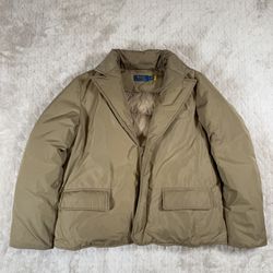 Polo Ralph Lauren Women’s Tan Brown Classic Puffer Jacket Size Small