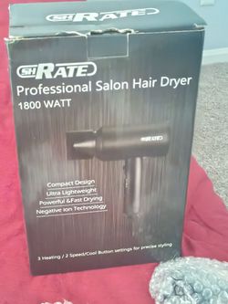 ShRate professional salon hair dryer 1800 watts. Brand new in box and wrappers. Never used.