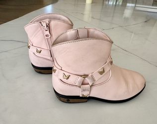 Girls Pink Cowboy Boots - size 12