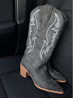Charcoal Gray Western Boots