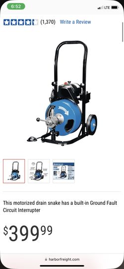 Harbor Freight Drain Cleaner