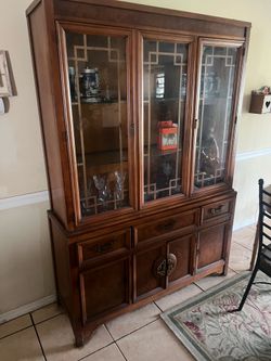 Vintage China Wood Cabinet