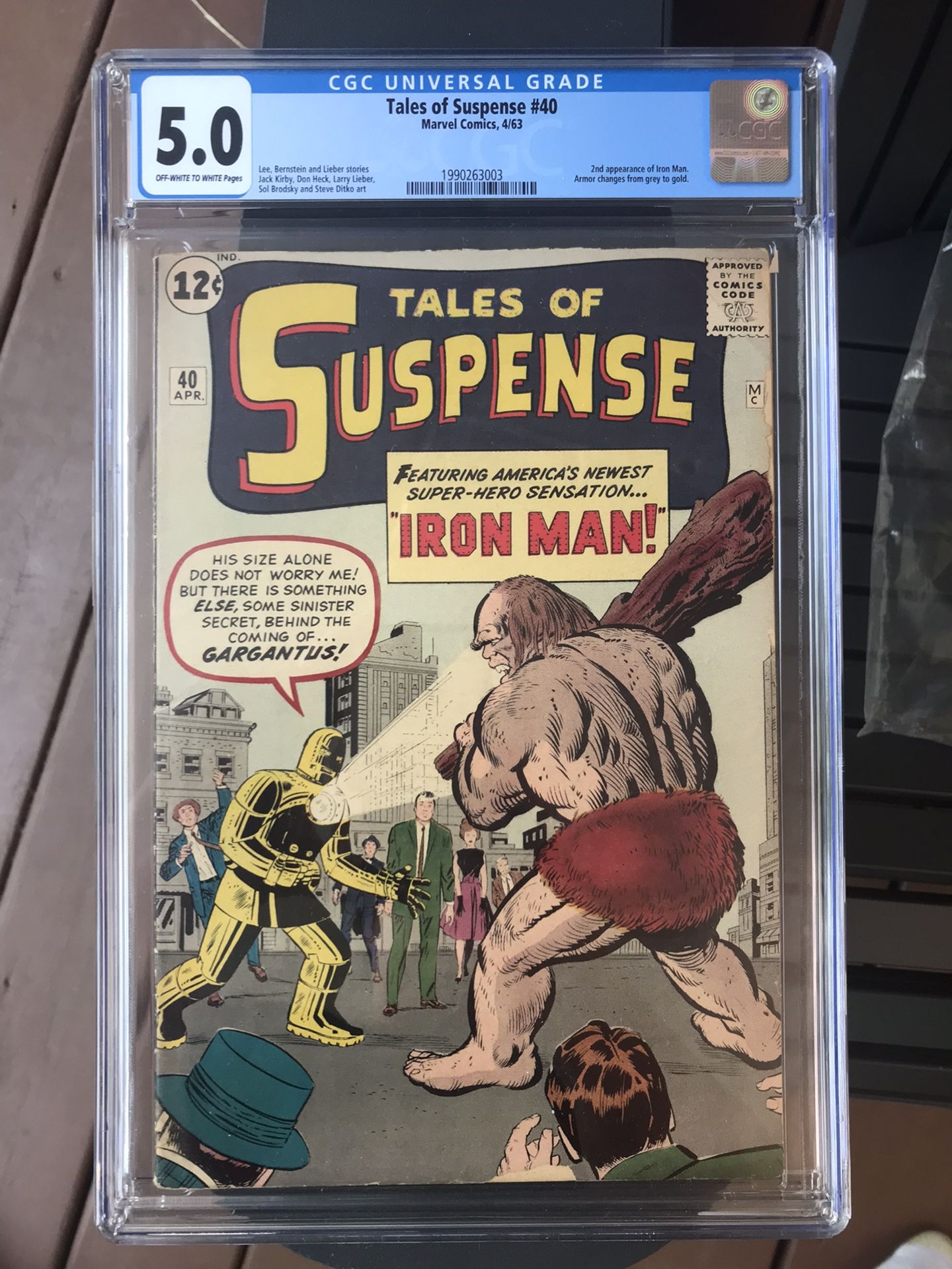 Tales Of Suspense #40 (1963) CGC 5.0 — O/w To White Pages; 2nd Iron Man