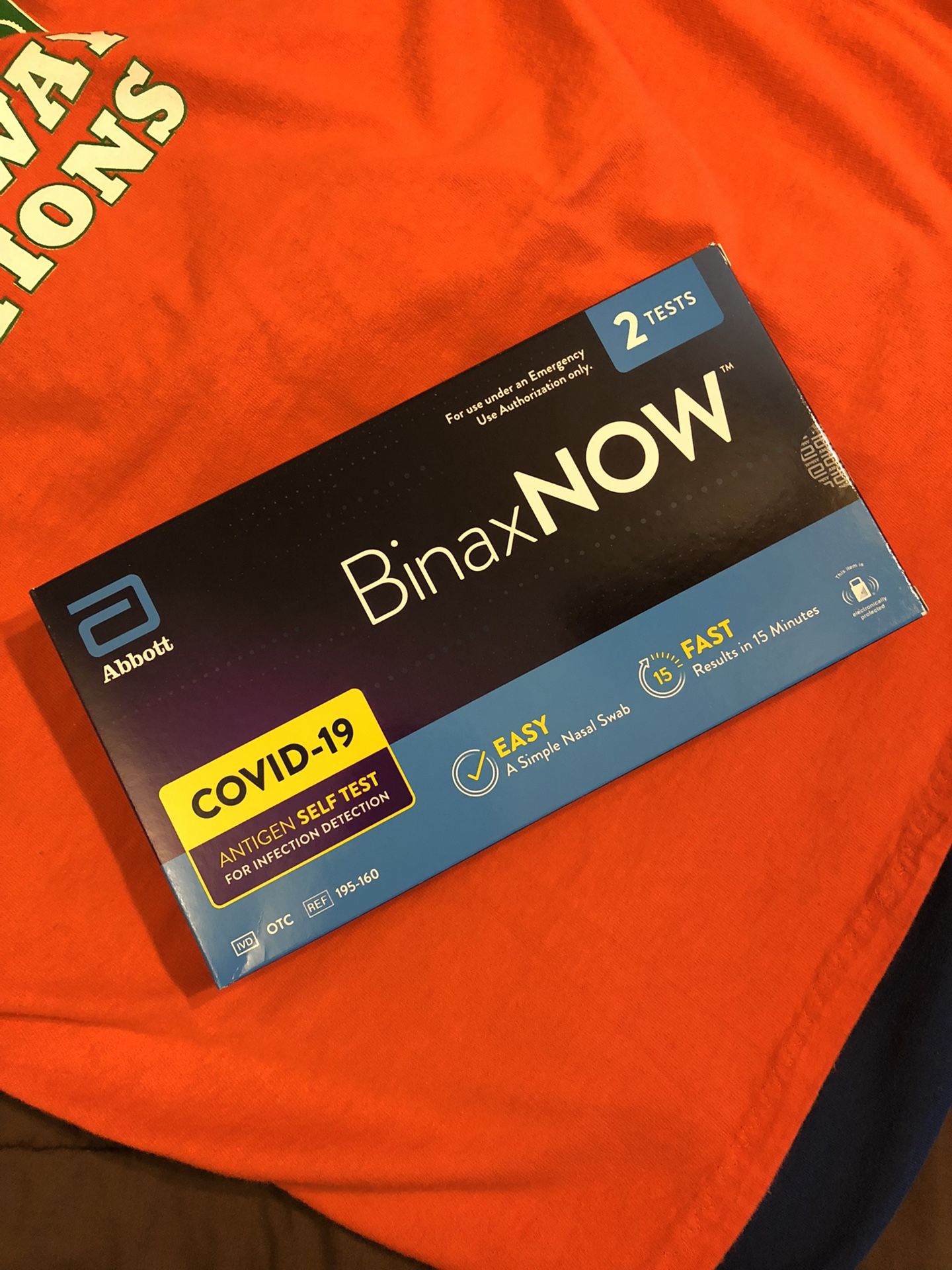 BinaxNOW Covid -19 Rapid Tests, NEW
