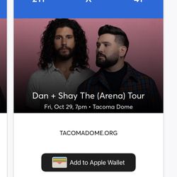 Dan and Shay Concert Tickets (must Sell)