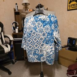 Blue Patterned Shirt