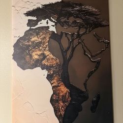 Africas Map Painting 