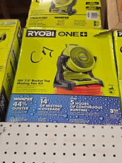 RYOBI 18V CORDLES MISTING FAN TOOL ONLY NEW NO BATTERY OR CHARGER