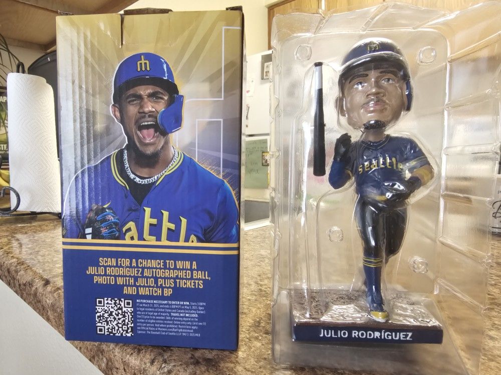 Julio Rodriguez Bat Flip Bobblehead