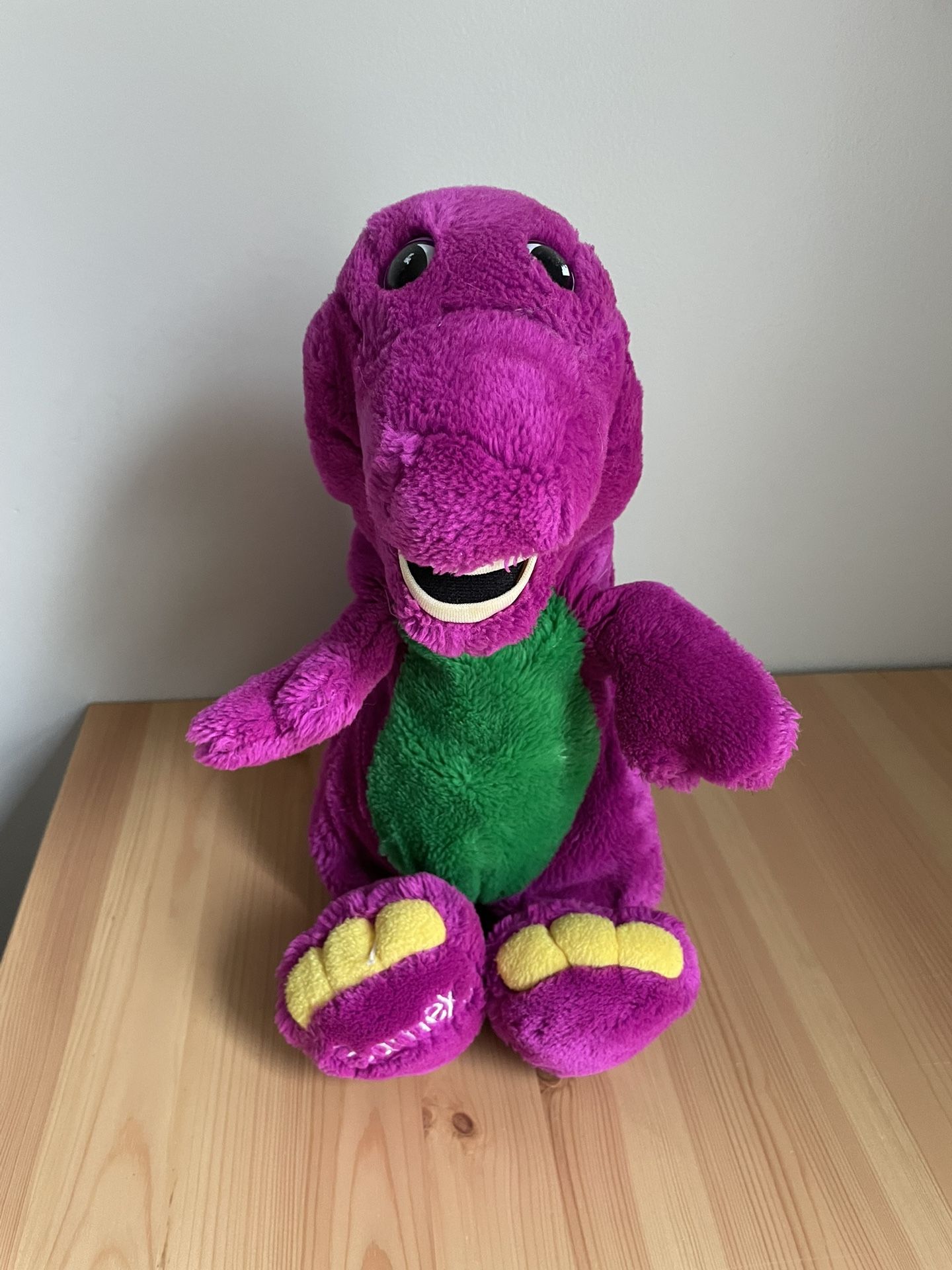 Vintage 90s Large Barney Purple Dinosaur Plush Toy