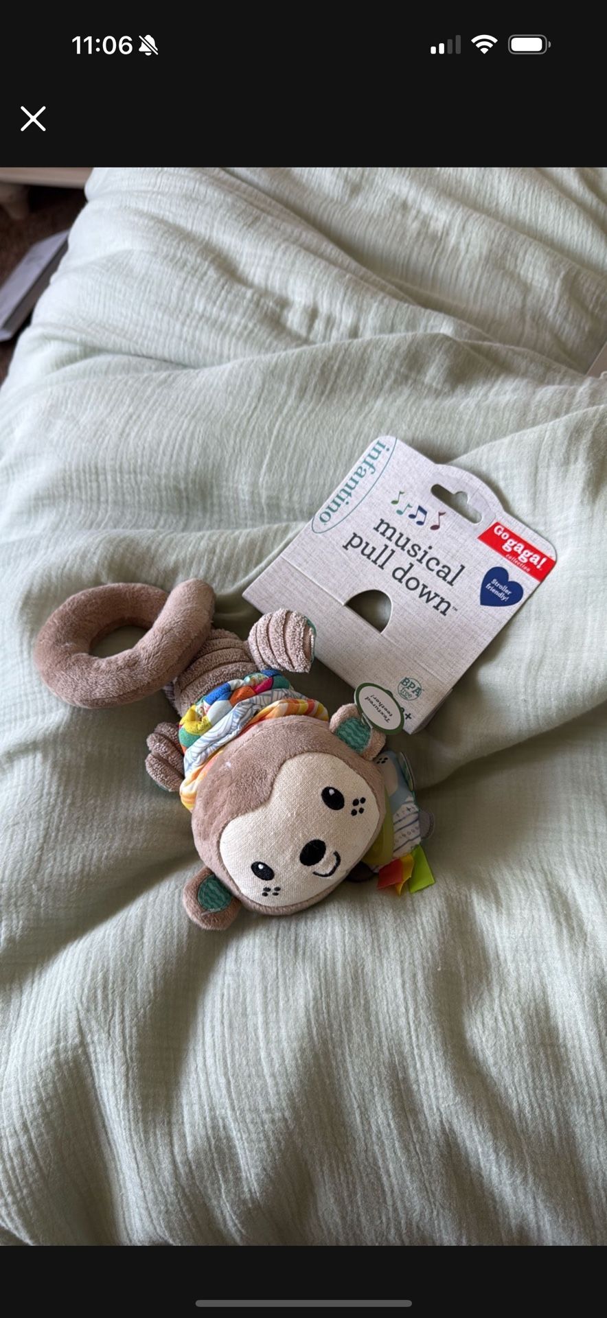 Brand New Musical Monkey Pull Toy 